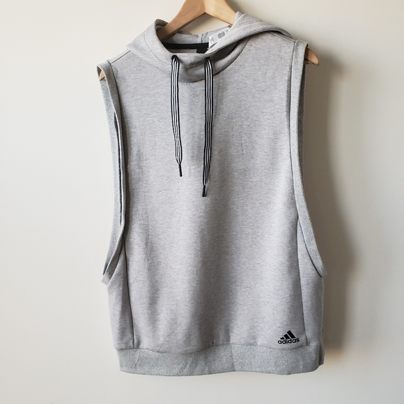 adidas sleeveless hoodie women's